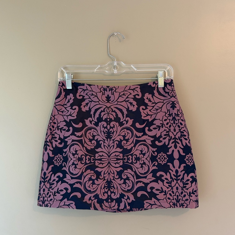 Forever 21 Pink and Navy Mini Skirt